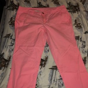 Pink crop pants from old navy